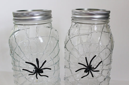 Spider Web Mason Jar
