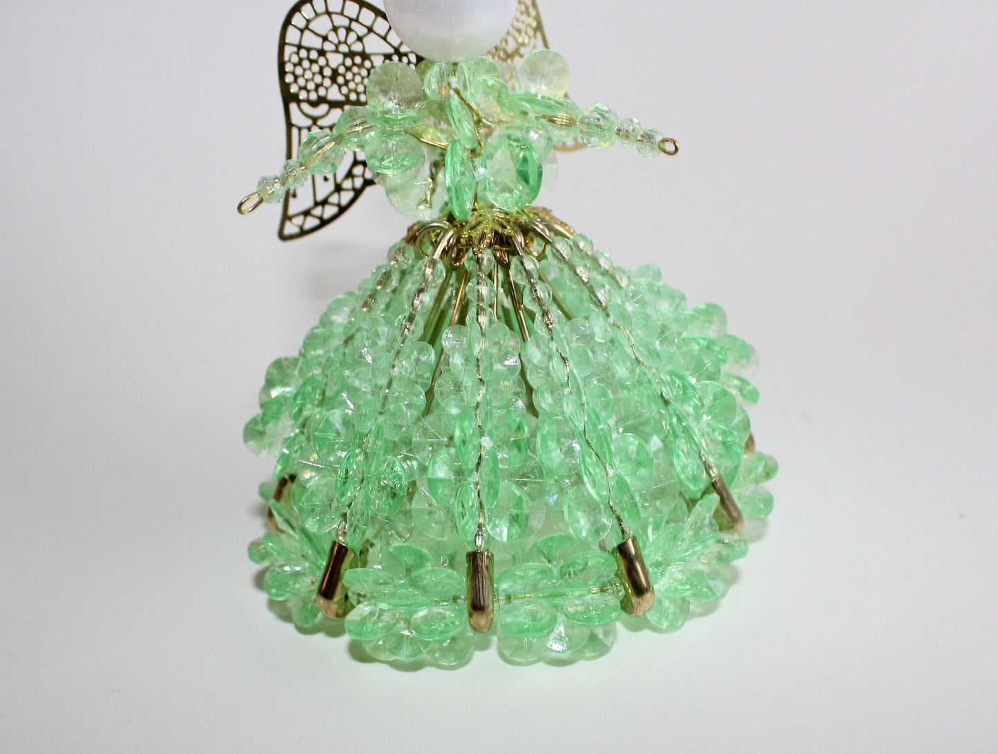 Green Beaded Holiday Angel