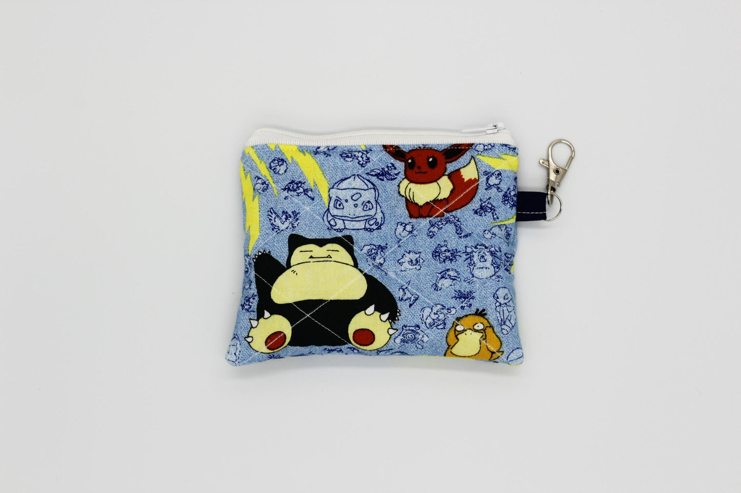 Quilted Coin Pouch/Keychain Wallet for Pokemon Fans