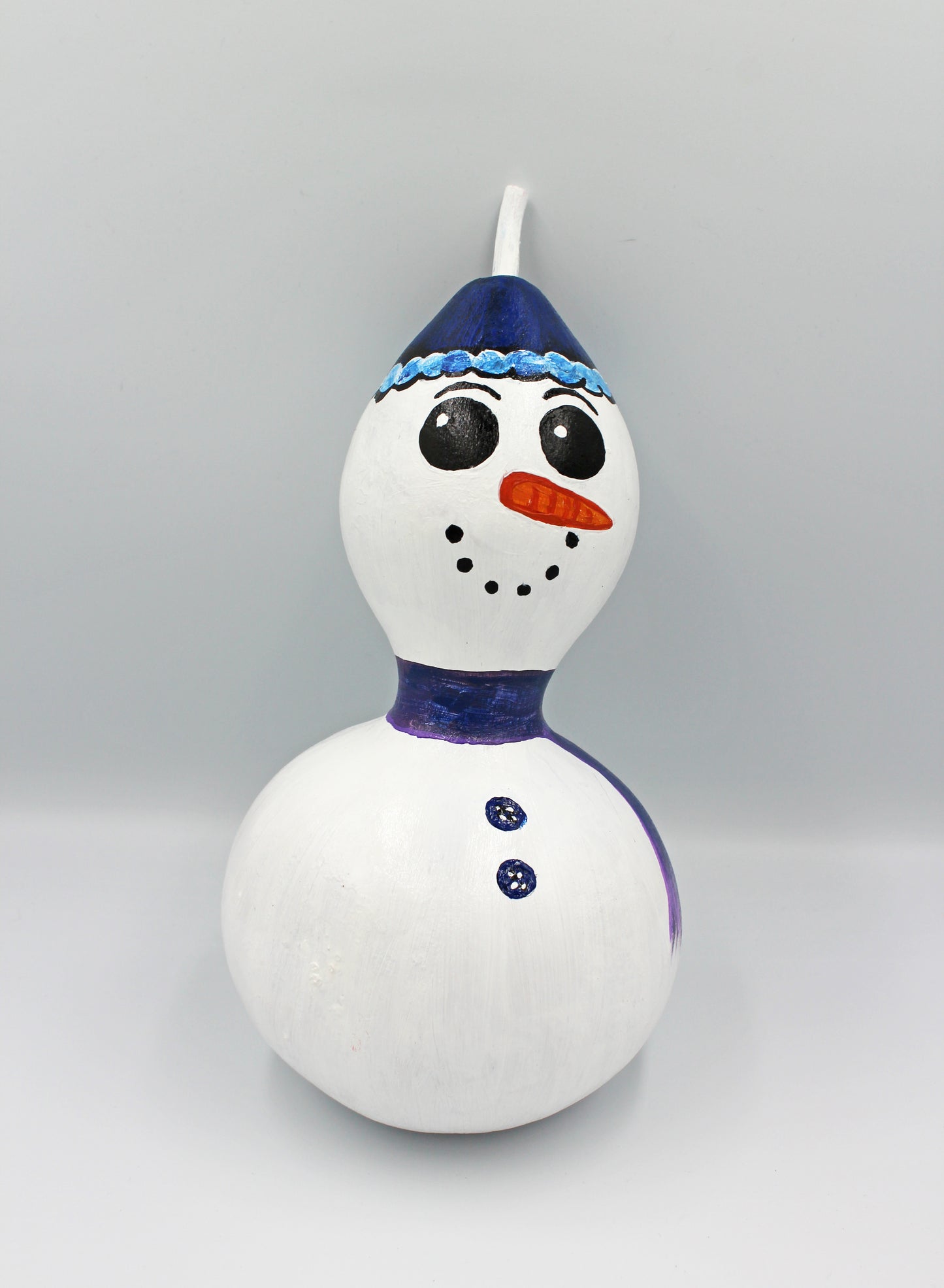 Hand Painted Snowman Gourd Decor – Cute Winter Decoration – One of a Kind Handmade Decor – Unique Artisan Gift (Copy)