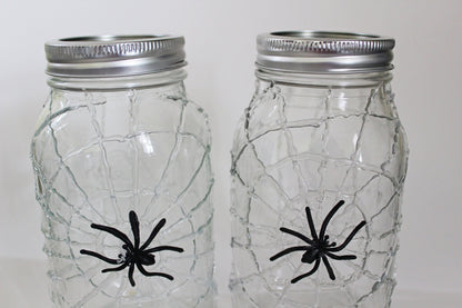 Spider Web Mason Jar