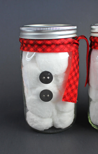 Snowball Fight in a Jar – Indoor Fun with Cotton Snowballs, Quart Glass Jar, Winter Game for All Ages