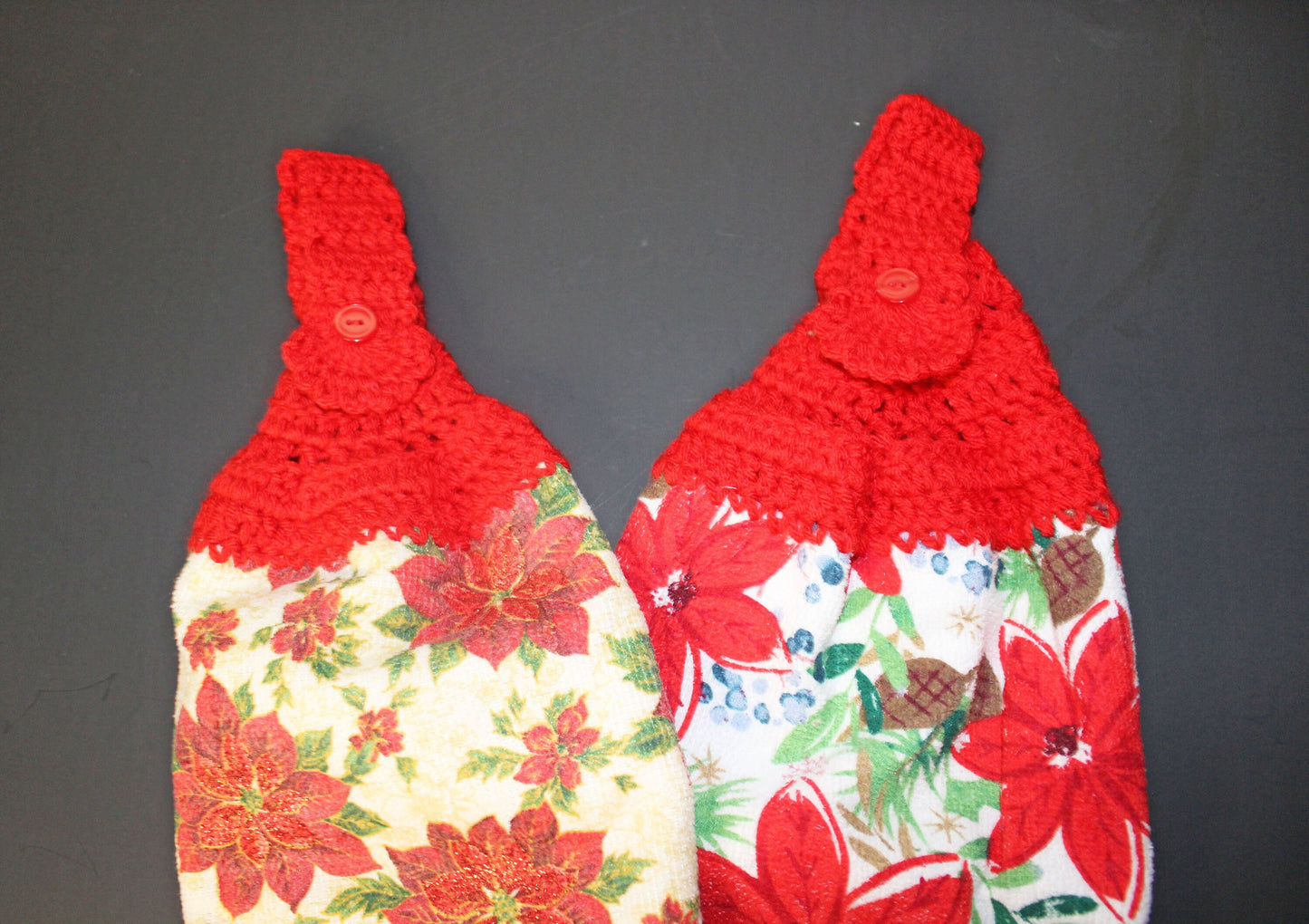 Hanging Christmas Crochet Dish Towel