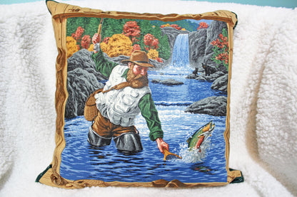 Decorative Fishing Pillow for Man Cave