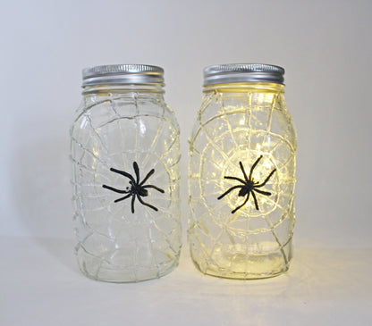 Spider Web Mason Jar