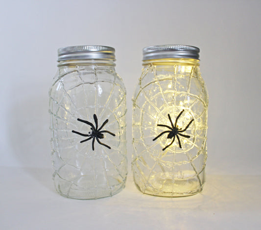 Spider Web Mason Jar