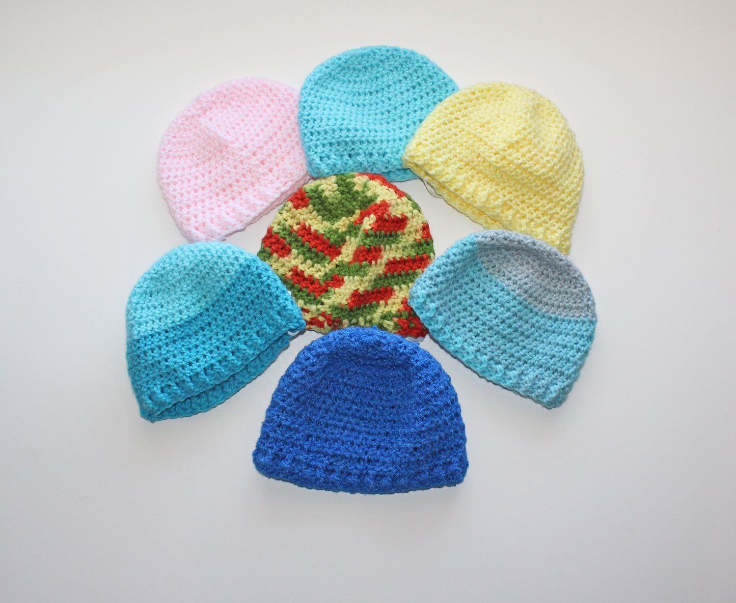 Crocheted Newborn Beanie/Stocking Hat