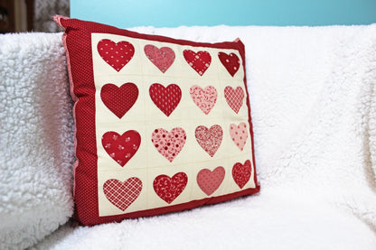 Heart Patterned Decorative Pillow