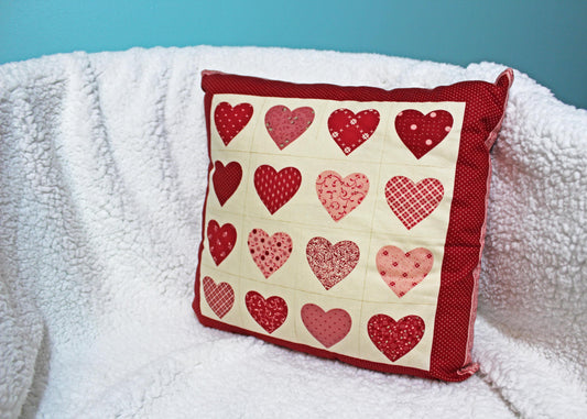 Heart Patterned Decorative Pillow