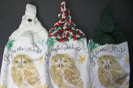 Hanging Christmas Crochet Dish Towel