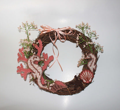 Beachy Floral Wreath