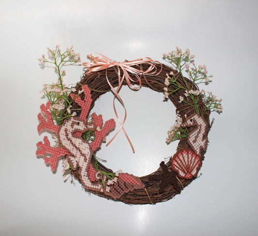 Beachy Floral Wreath
