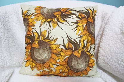 Canvas Sunflower Decorative Pillow
