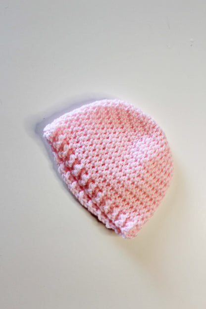 Crocheted Newborn Beanie/Stocking Hat