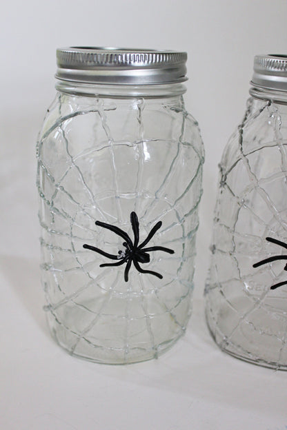 Spider Web Mason Jar