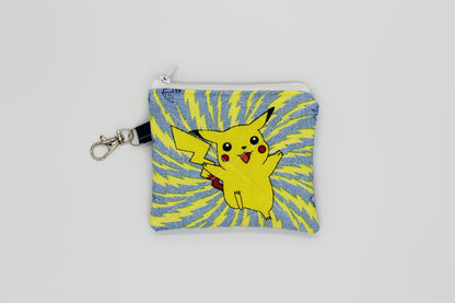 Quilted Coin Pouch/Keychain Wallet for Pokemon Fans