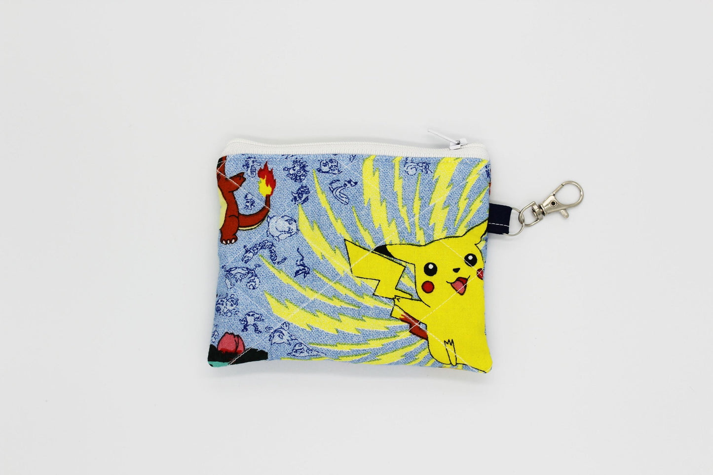 Quilted Coin Pouch/Keychain Wallet for Pokemon Fans