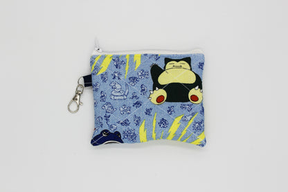 Quilted Coin Pouch/Keychain Wallet for Pokemon Fans