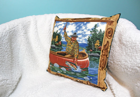 Decorative Fishing Pillow for Man Cave