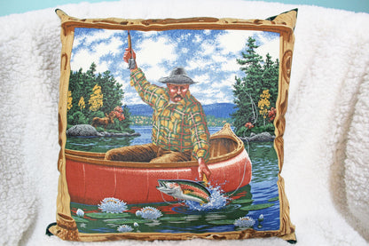 Decorative Fishing Pillow for Man Cave