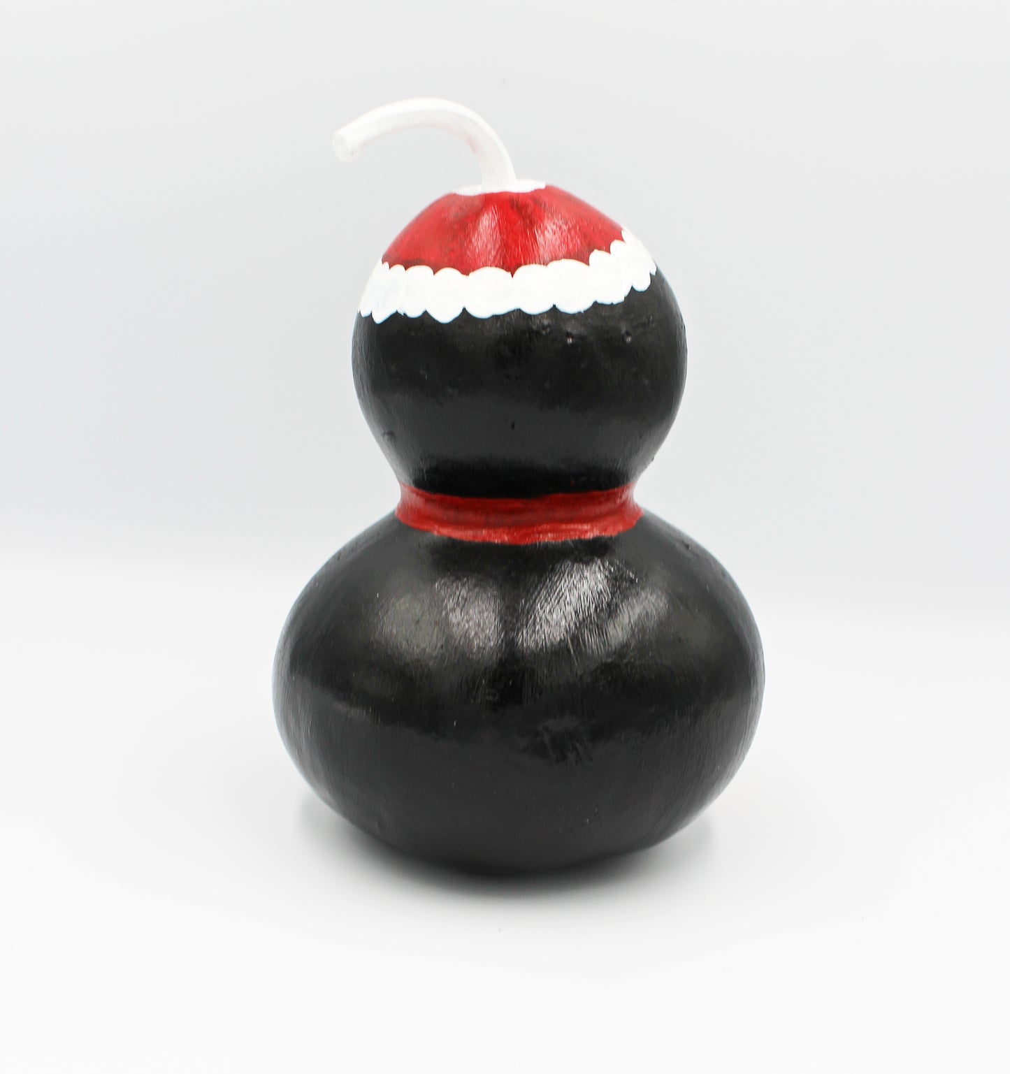 Hand Painted Penguin Gourd Decor – Cute Winter Decoration – One of a Kind Handmade Decor – Unique Artisan Gift
