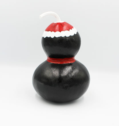 Hand Painted Penguin Gourd Decor – Cute Winter Decoration – One of a Kind Handmade Decor – Unique Artisan Gift