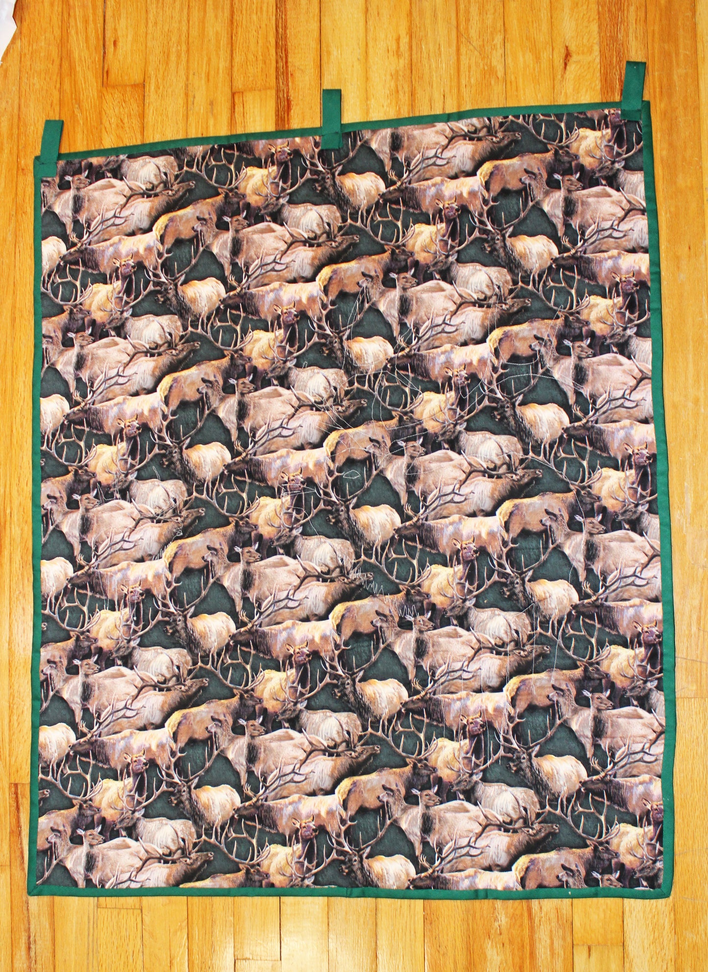 Rustic Quilted Elk Wall Hanging | Cabin Decor | Hunting Lodge & Man Cave Wall Décor
