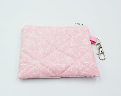 Whimsical & Cute Quilted Coin Pouch/Keychain Wallet