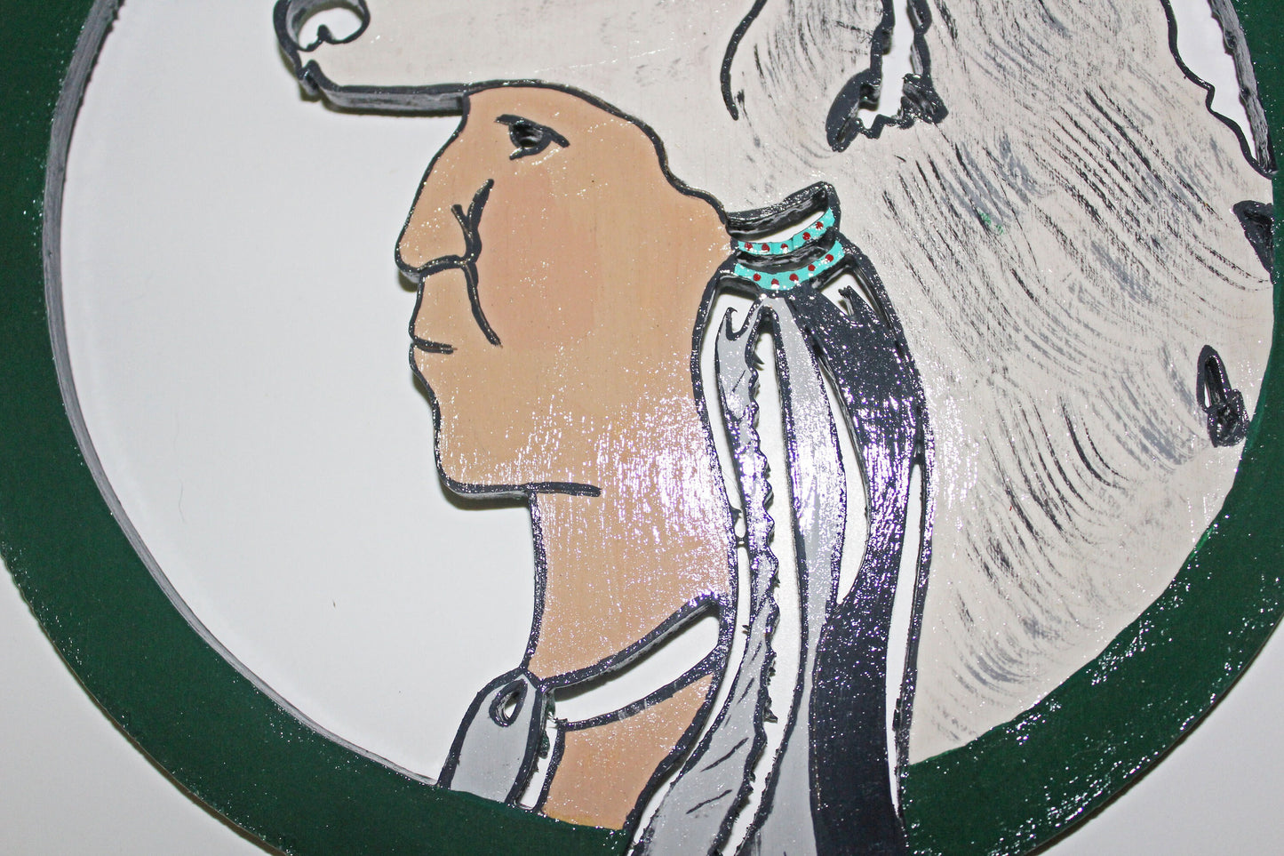 Hand-painted Wooden Indian Wall Decor