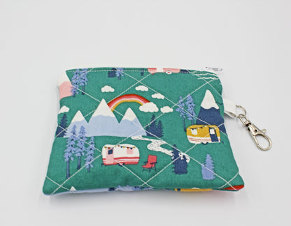 Whimsical & Cute Quilted Coin Pouch/Keychain Wallet
