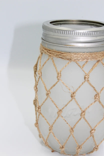 Frosted Fishnet Jar