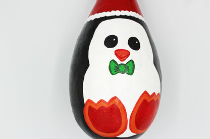 Large Hand Painted Penguin Gourd Decor – Cute Winter Decoration – One of a Kind Handmade Decor – Unique Artisan Gift (Copy)