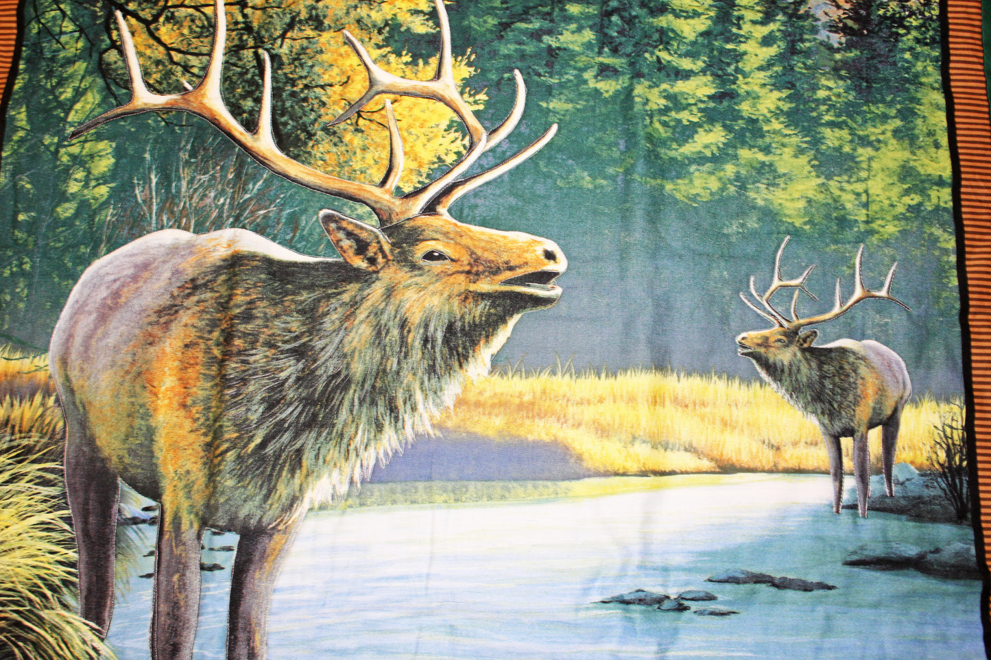 Rustic Quilted Elk Wall Hanging | Cabin Decor | Hunting Lodge & Man Cave Wall Décor