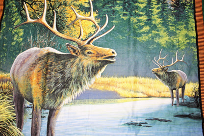 Rustic Quilted Elk Wall Hanging | Cabin Decor | Hunting Lodge & Man Cave Wall Décor