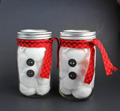 Snowball Fight in a Jar – Indoor Fun with Cotton Snowballs, Quart Glass Jar, Winter Game for All Ages