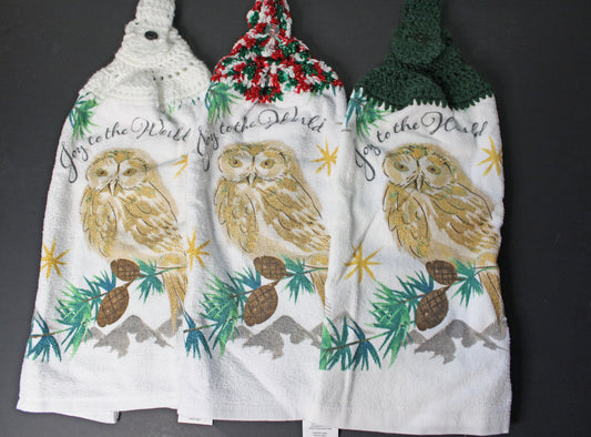 Hanging Christmas Crochet Dish Towel