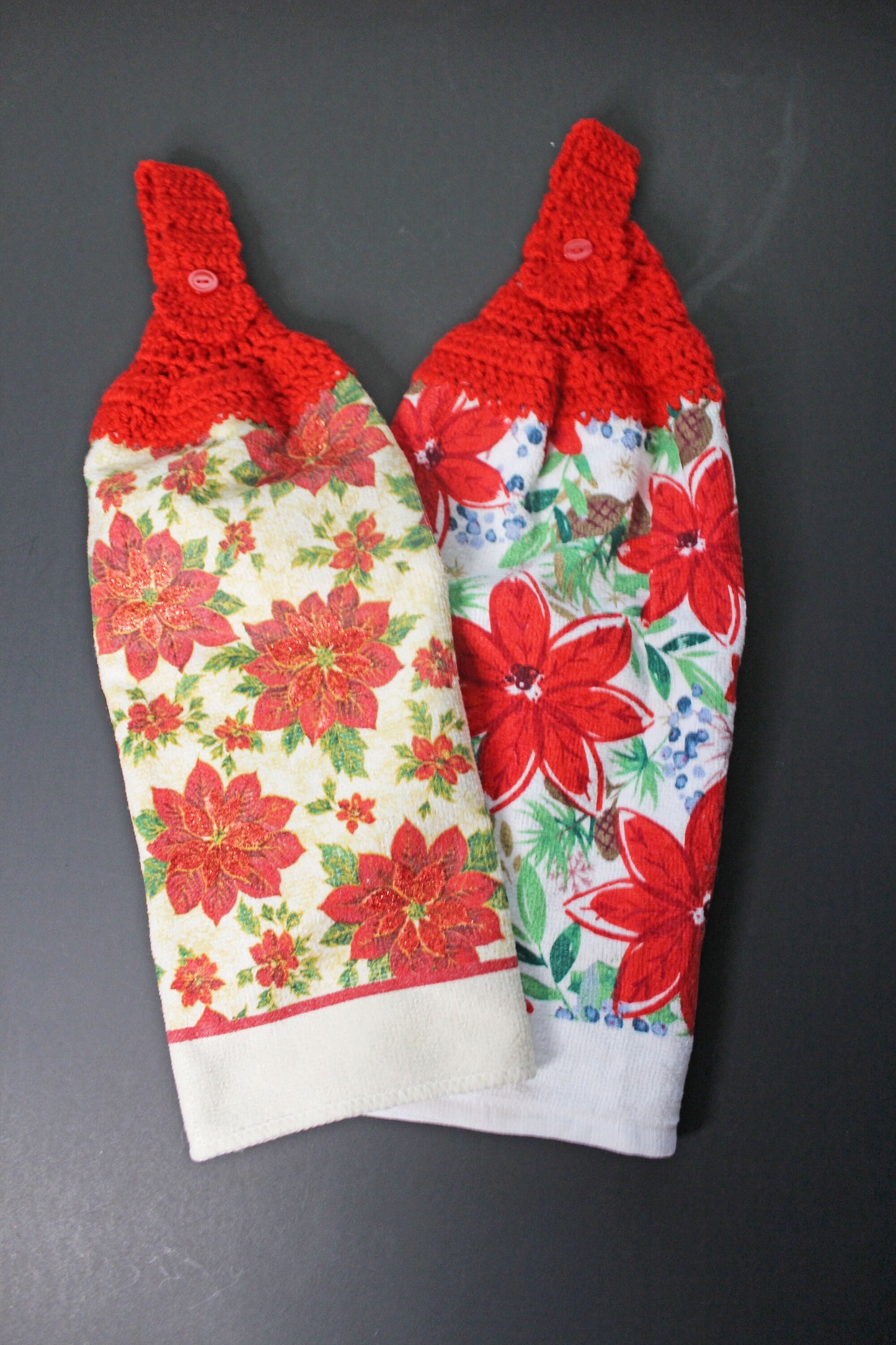 Hanging Christmas Crochet Dish Towel