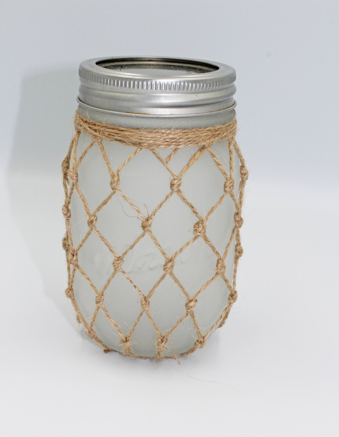 Frosted Fishnet Jar