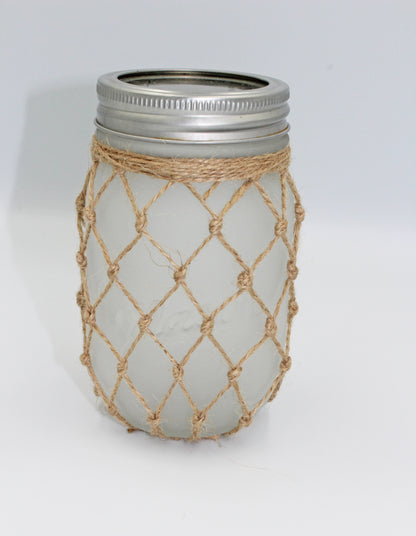 Frosted Fishnet Jar