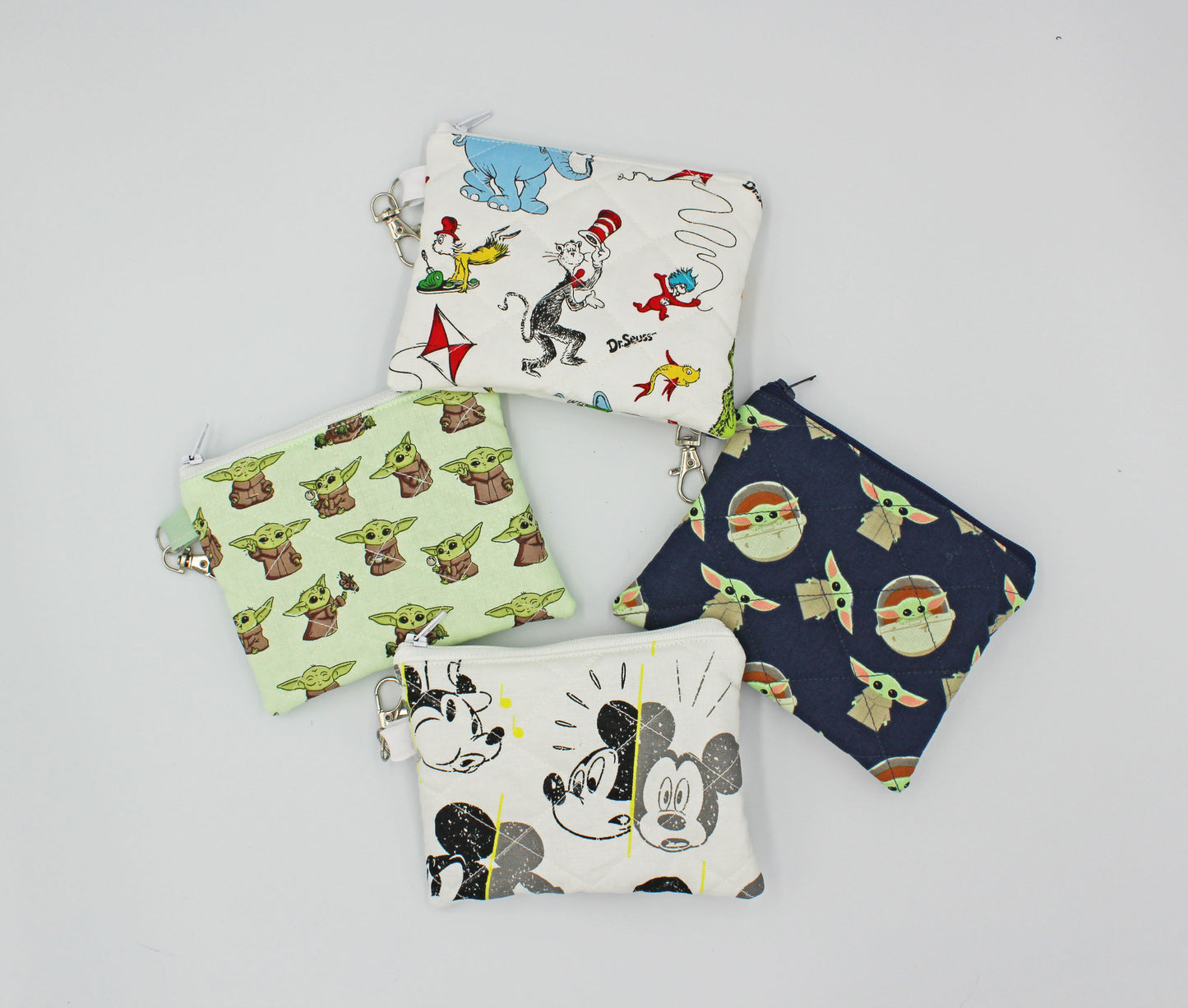 Character Quilted Coin Pouch/Keychain Wallet