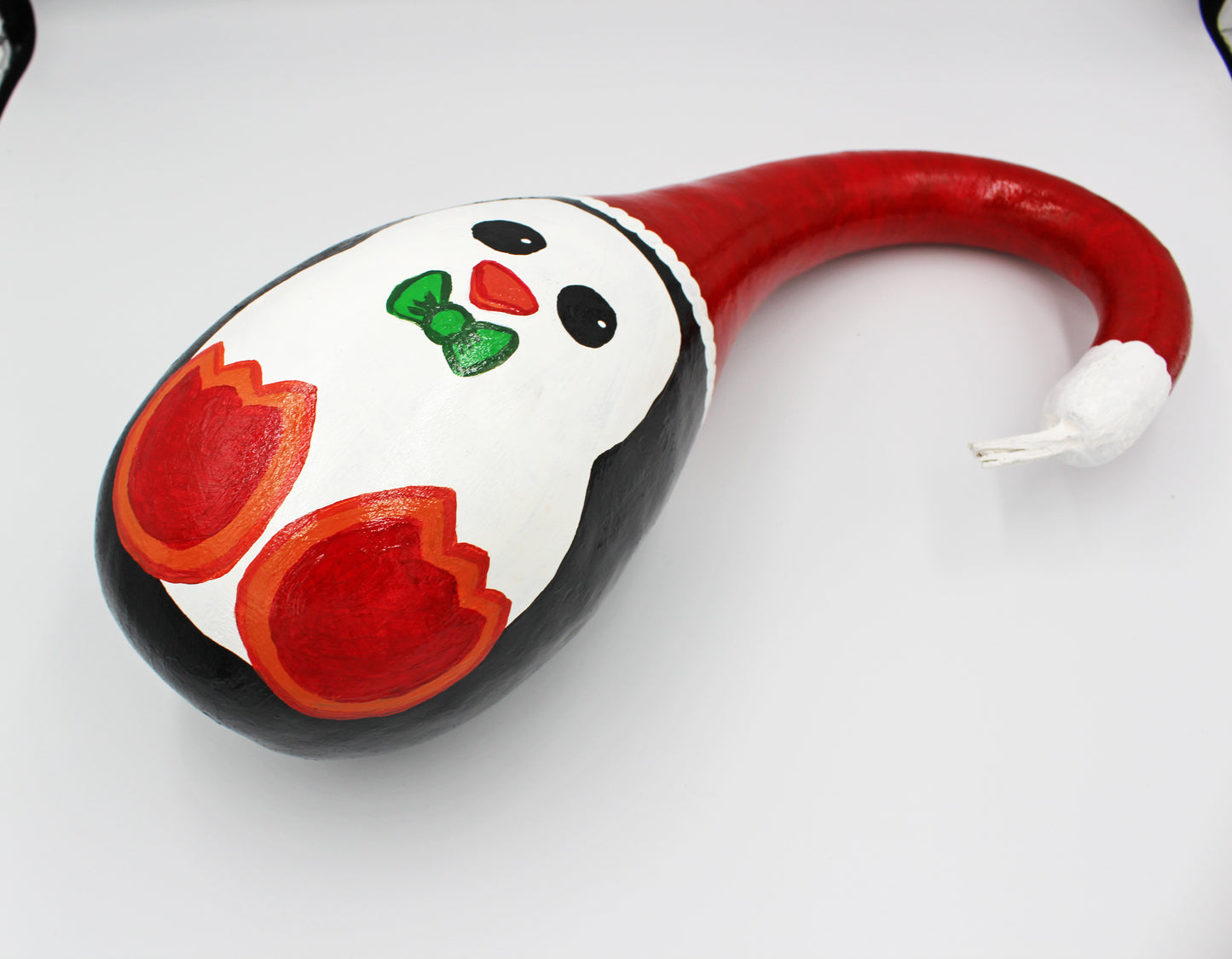 Large Hand Painted Penguin Gourd Decor – Cute Winter Decoration – One of a Kind Handmade Decor – Unique Artisan Gift (Copy)
