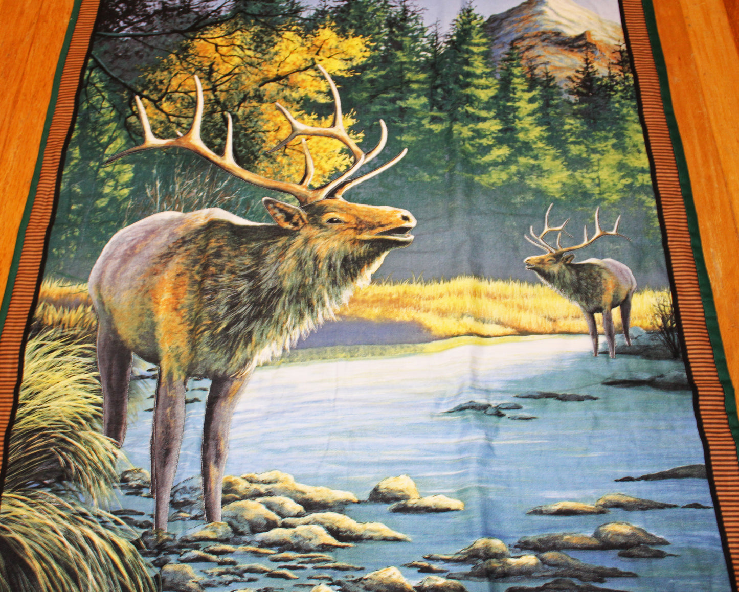 Rustic Quilted Elk Wall Hanging | Cabin Decor | Hunting Lodge & Man Cave Wall Décor