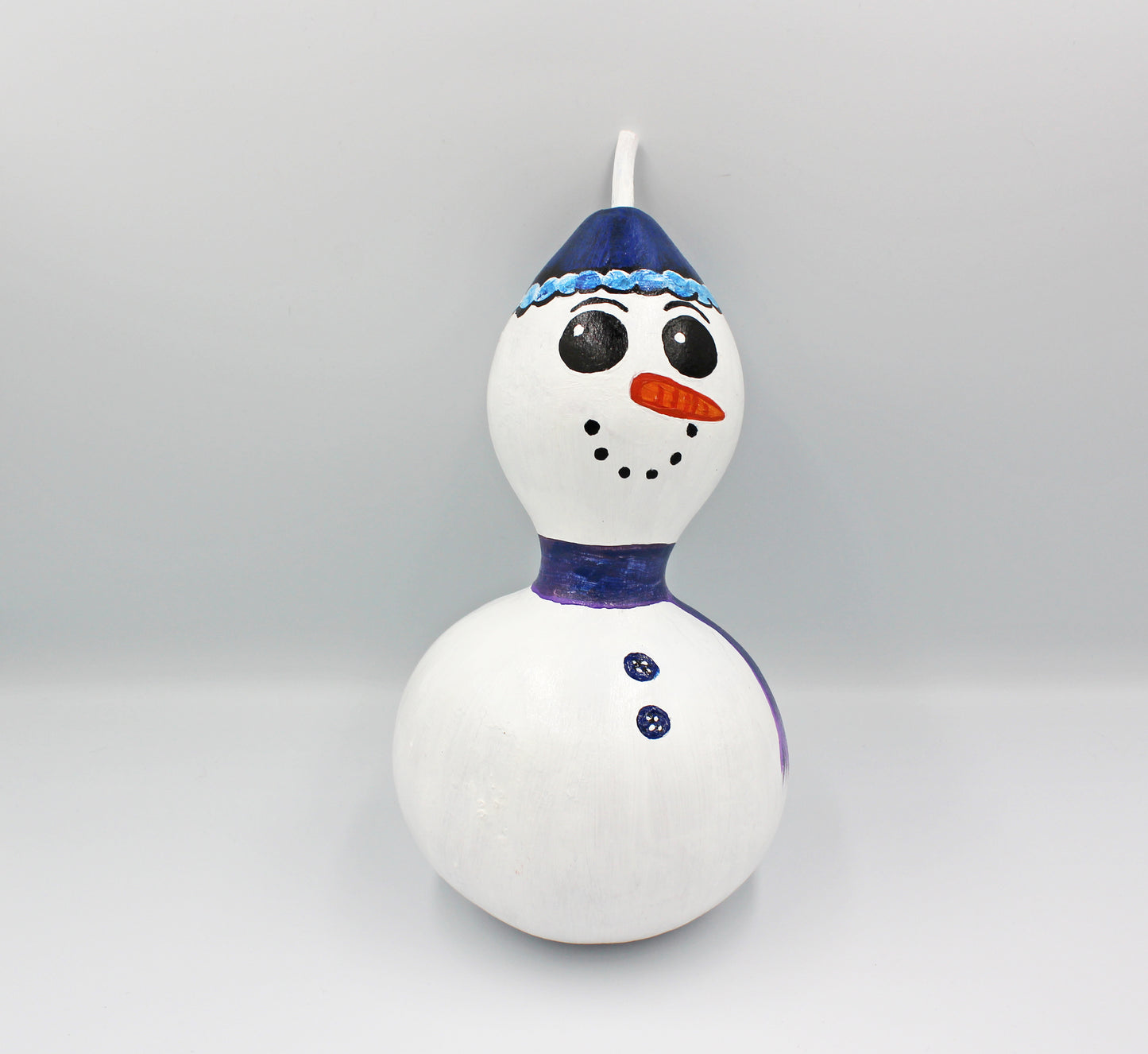 Hand Painted Snowman Gourd Decor – Cute Winter Decoration – One of a Kind Handmade Decor – Unique Artisan Gift (Copy)