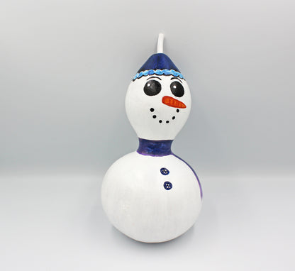 Hand Painted Snowman Gourd Decor – Cute Winter Decoration – One of a Kind Handmade Decor – Unique Artisan Gift (Copy)