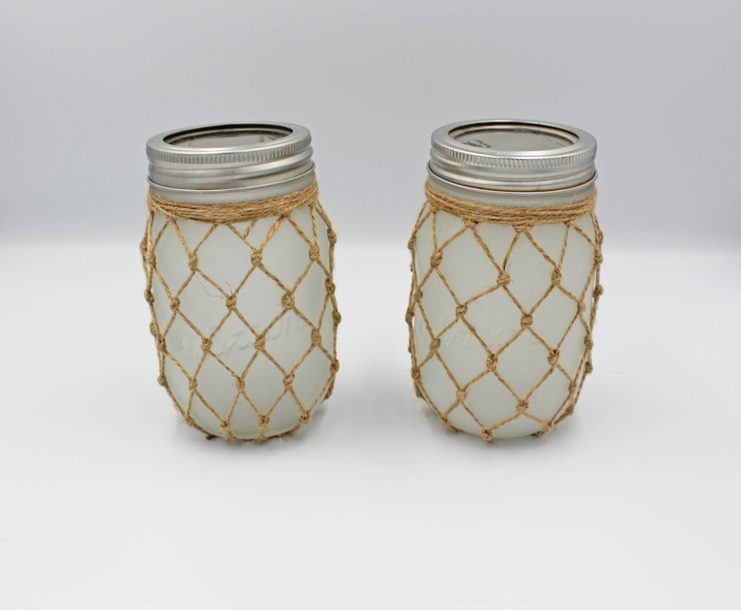Frosted Fishnet Jar