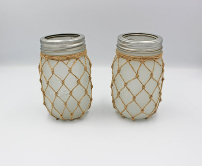 Frosted Fishnet Jar